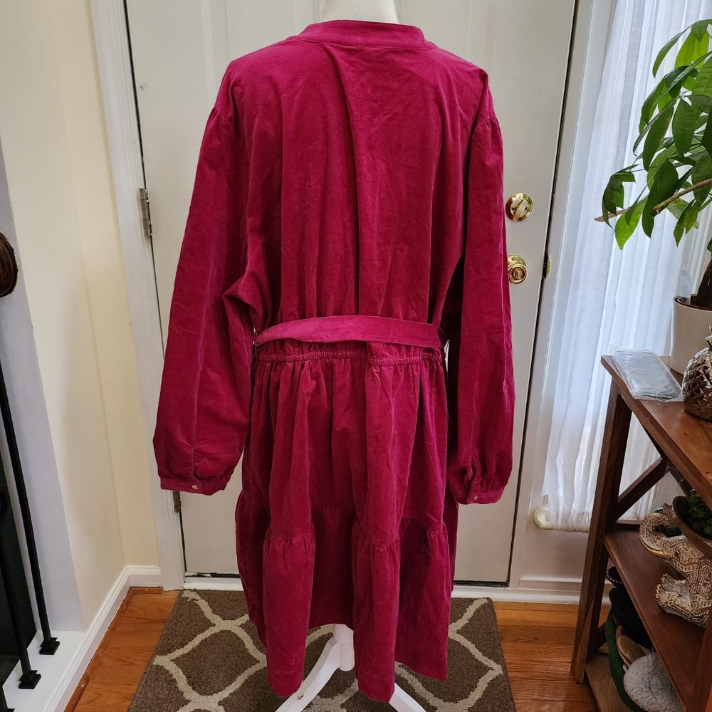 NWT Draper James RSVP Long Sleeve Corduroy Dress Size 3X - Picture 5 of 11